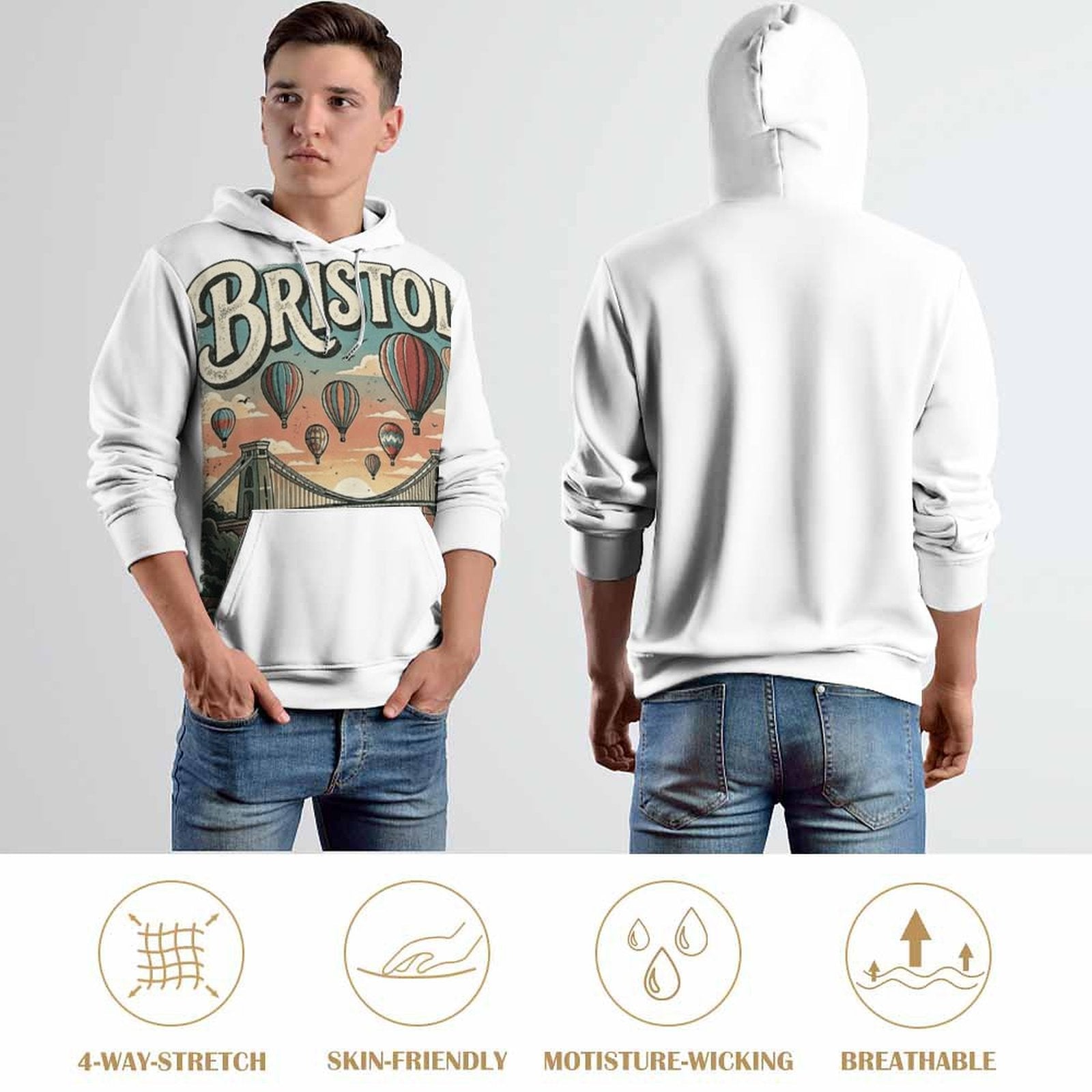 230gsm Printed Hoodie for Men (All-Over Printing) - All-in-Bristol