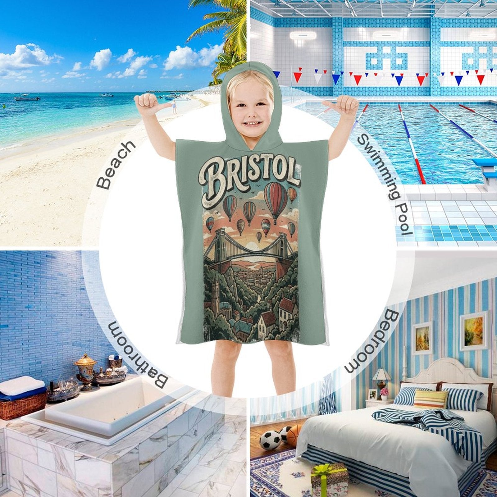 Hooded Towel for Kids (All-Over Printing) - All-in-Bristol